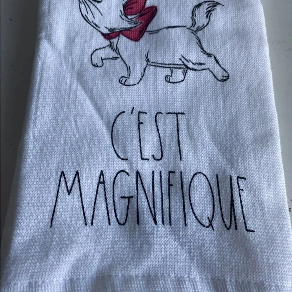 2 Pk Rae Dunn Disney Aristocats Marie C’est Magnifique Kitchen Towel Set NEW